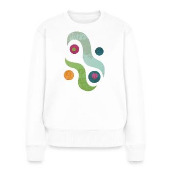 Yoga design_46 - Pull Premium bio Femme - blanc - Devant - Julia (174cm)