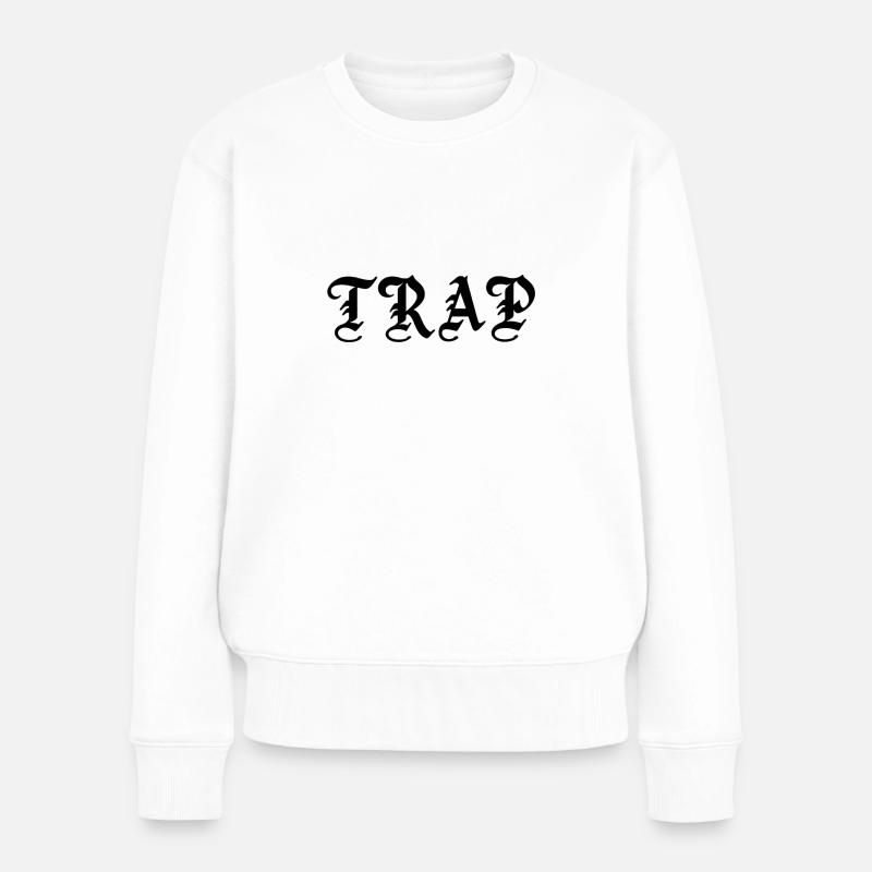 TRAP - Pull Premium bio Femme - blanc