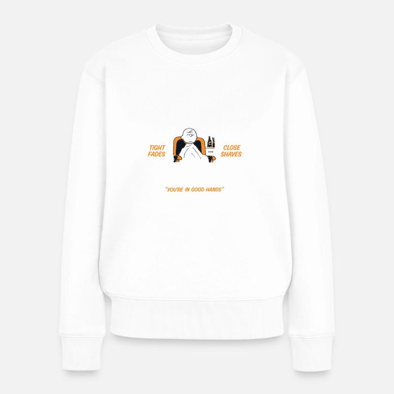 Peanuts Snoopy Barber Shop Coiffeur - Pull Premium bio Femme - blanc