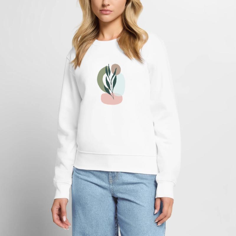 Minimalistic Boho Style Frauen Premium Bio Pullover