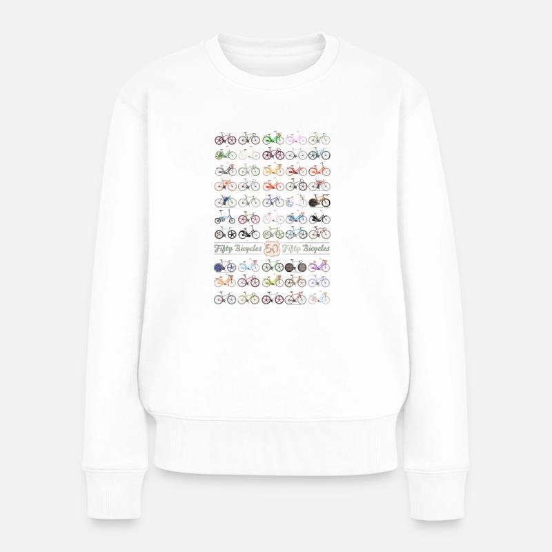 50 vélos - Pull Premium bio Femme - blanc