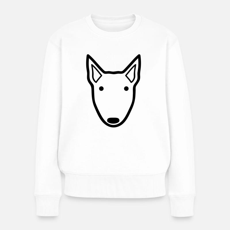 Bullterrier - Frauen Premium Bio Pullover - Weiß