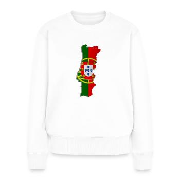 Map of Portugal 2 - Frauen Premium Bio Pullover - Weiß - Vorne - Julia (174cm)