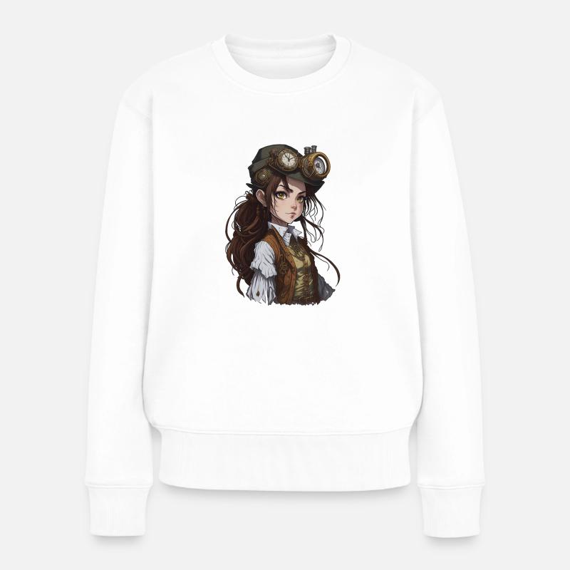 Steampunk I Geschenk - Frauen Premium Bio Pullover - Weiß
