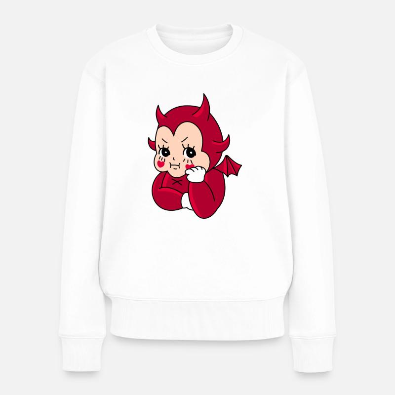 Devil baby doll - Pull Premium bio Femme - blanc