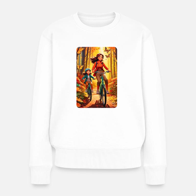 personalisiertes Design-Muttergeschenk - Frauen Premium Bio Pullover - Weiß