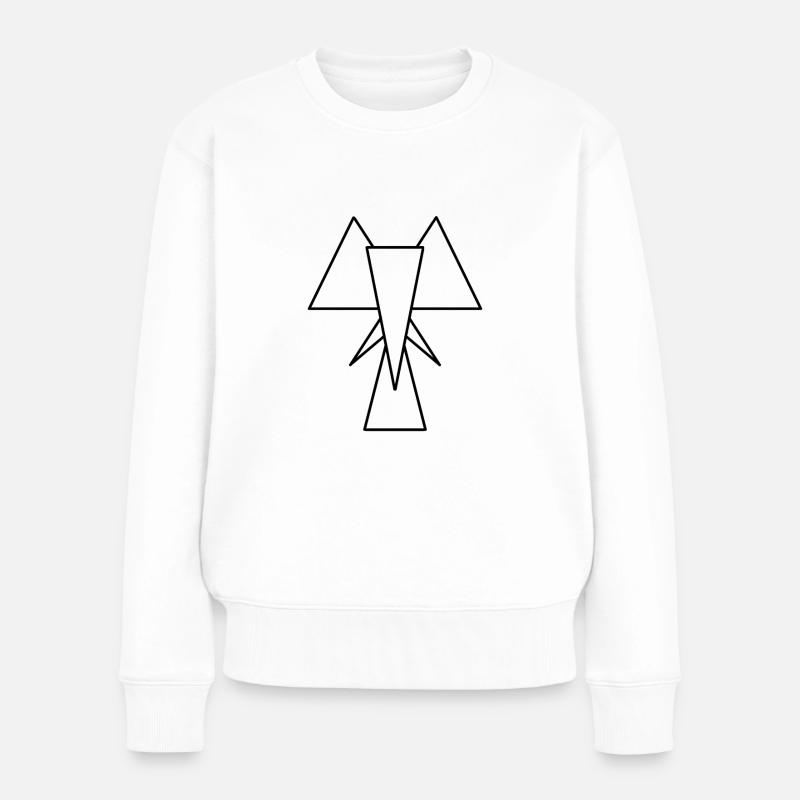 Triangle-Elephant - Frauen Premium Bio Pullover - Weiß