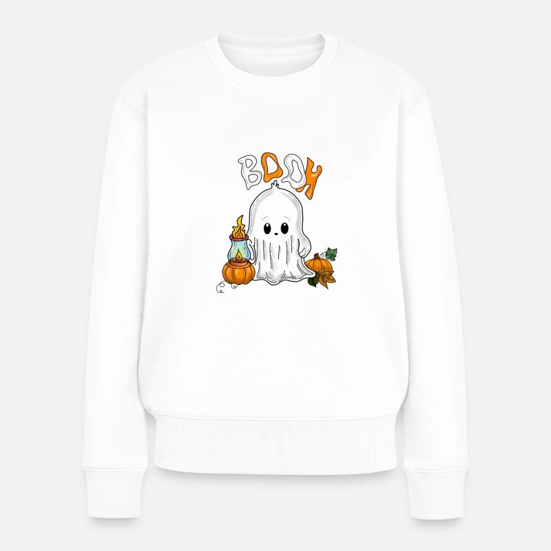 Ghost - Women's Premium Organic Jumper - white