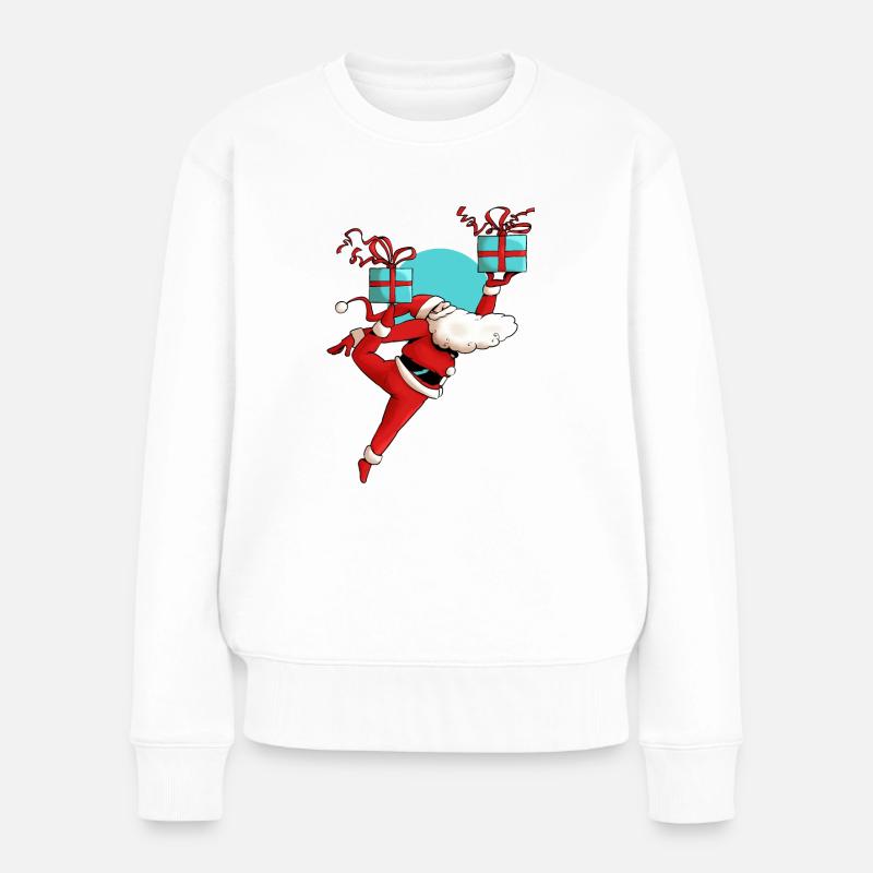 Père Noël danseur - Pull Premium bio Femme - blanc