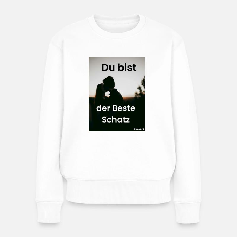 Du bist der Beste Schatz - Pull Premium bio Femme - blanc