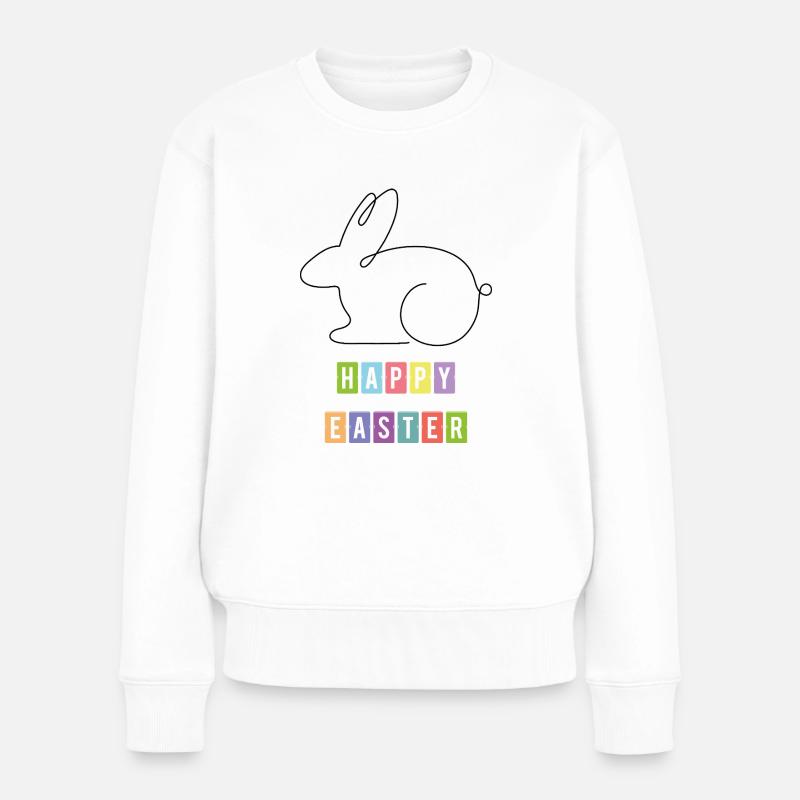 Happy Easter 2 - Women's Premium Organic Jumper - white