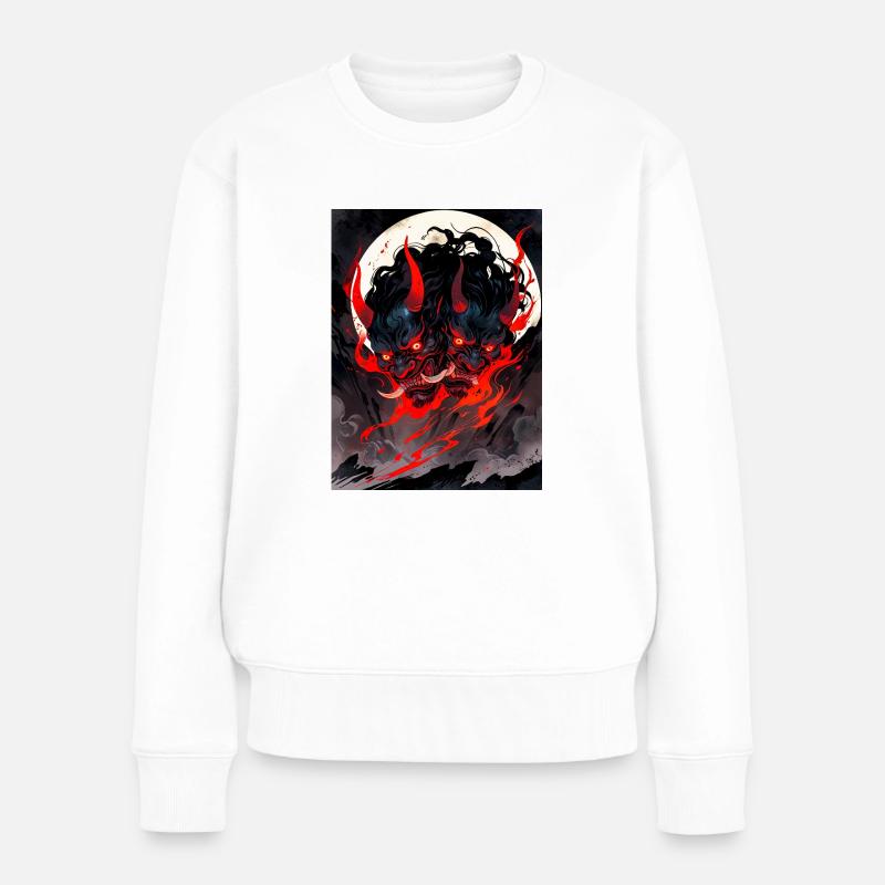 Zwillingsflammen der Unterwelt - Frauen Premium Bio Pullover - Weiß