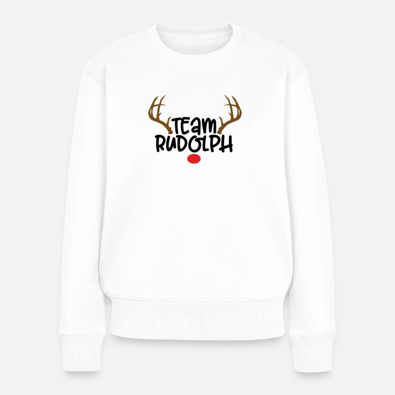Team Rudolph - Frauen Premium Bio Pullover - Weiß