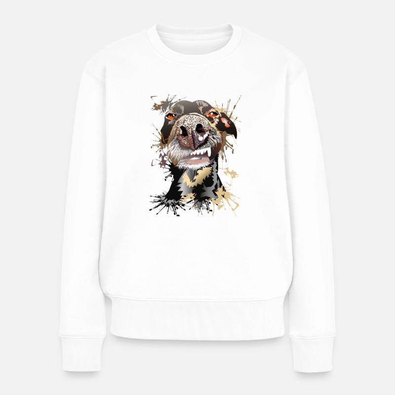 Chien Dobermann - Pull Premium bio Femme - blanc