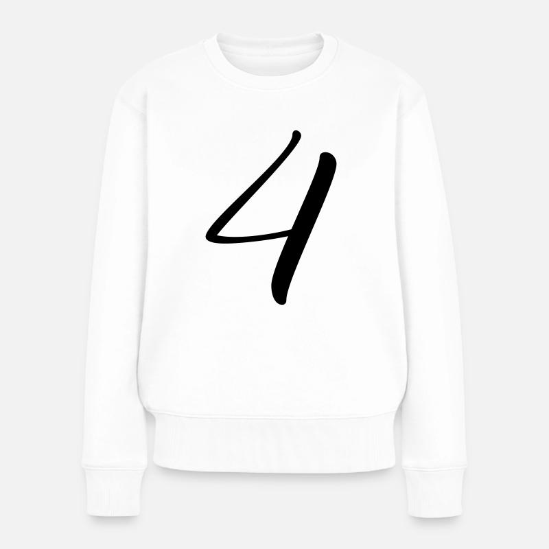 4 - Frauen Premium Bio Pullover - Weiß