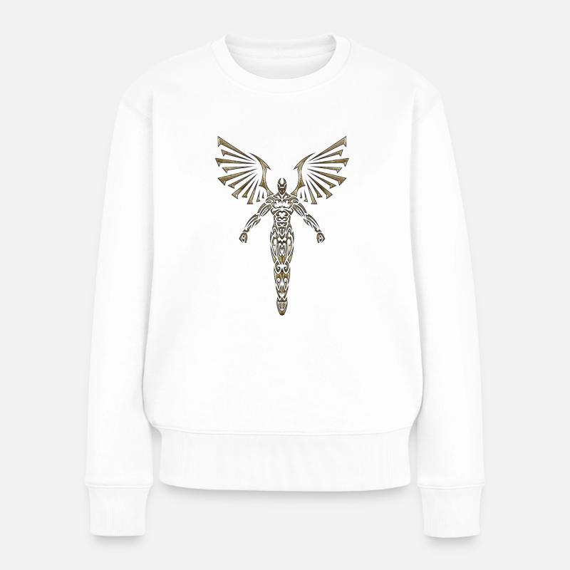 Michael Erzengel Heiliger Christlicher Engel Heiliger Heiliger Snkt - Frauen Premium Bio Pullover - Weiß