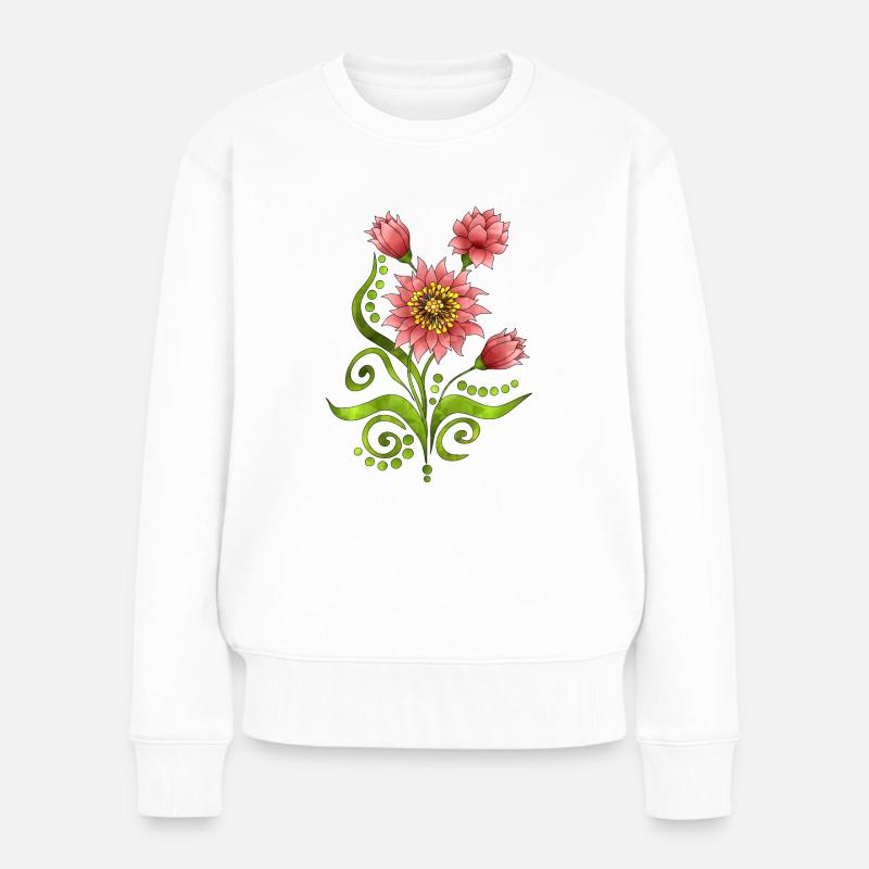 Fleur - Pull Premium bio Femme - blanc