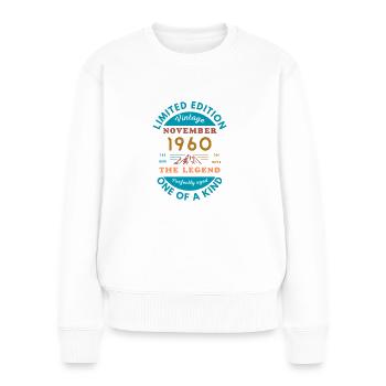 November 1960 Birthday Limited Edition - Women's Premium Organic Jumper - white - Front - Julia (174cm)