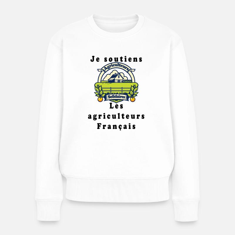 Soutien aux agriculteurs #7 - Pull Premium bio Femme - blanc