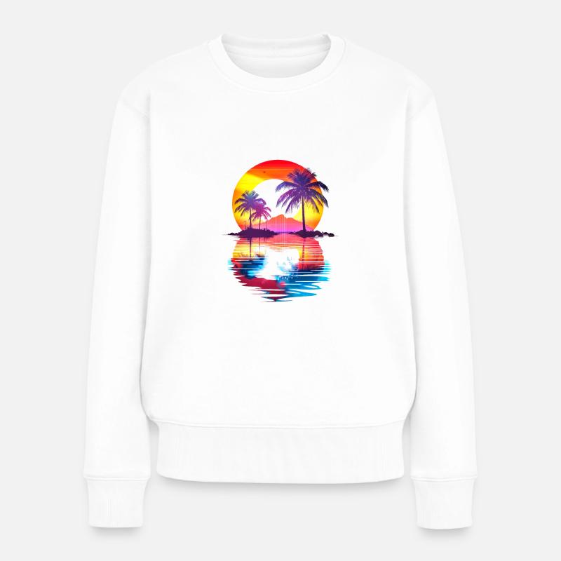 L’île du Paradis - Pull Premium bio Femme - blanc