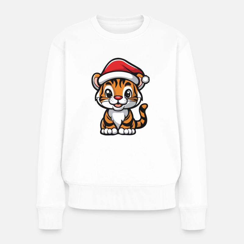 Noël du tigre - Pull Premium bio Femme - blanc