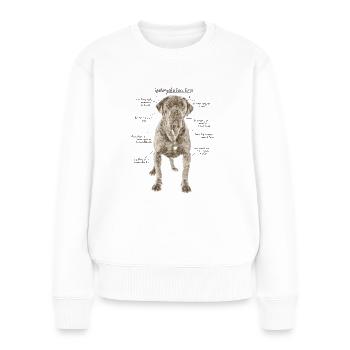 Cane Corso Anatomie - Frauen Premium Bio Pullover - Weiß - Vorne - Julia (174cm)