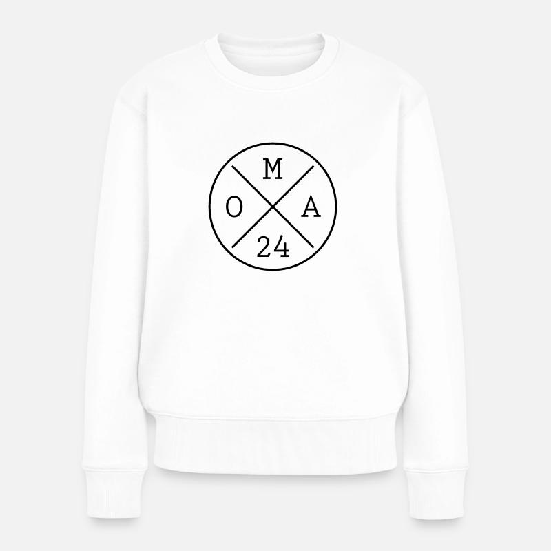 Oma 2024 Zukünftige Großmutter Geschenk - Frauen Premium Bio Pullover - Weiß