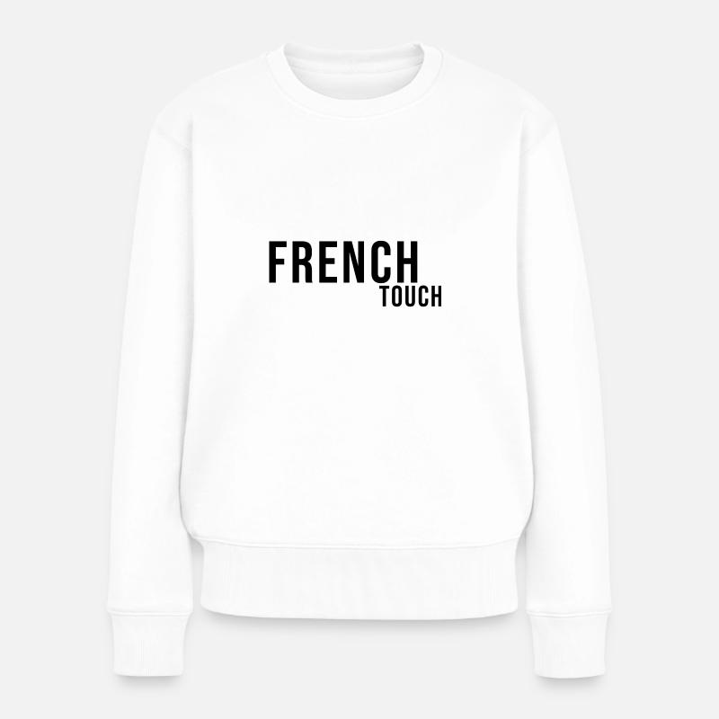 Französischer Touch - Frauen Premium Bio Pullover - Weiß
