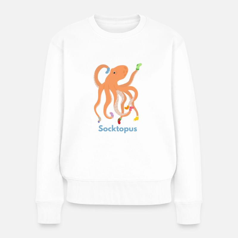 Socktopus - Pull Premium bio Femme - blanc