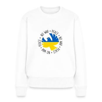 No war - kein Krieg - Women's Premium Organic Jumper - white - Front - Julia (174cm)