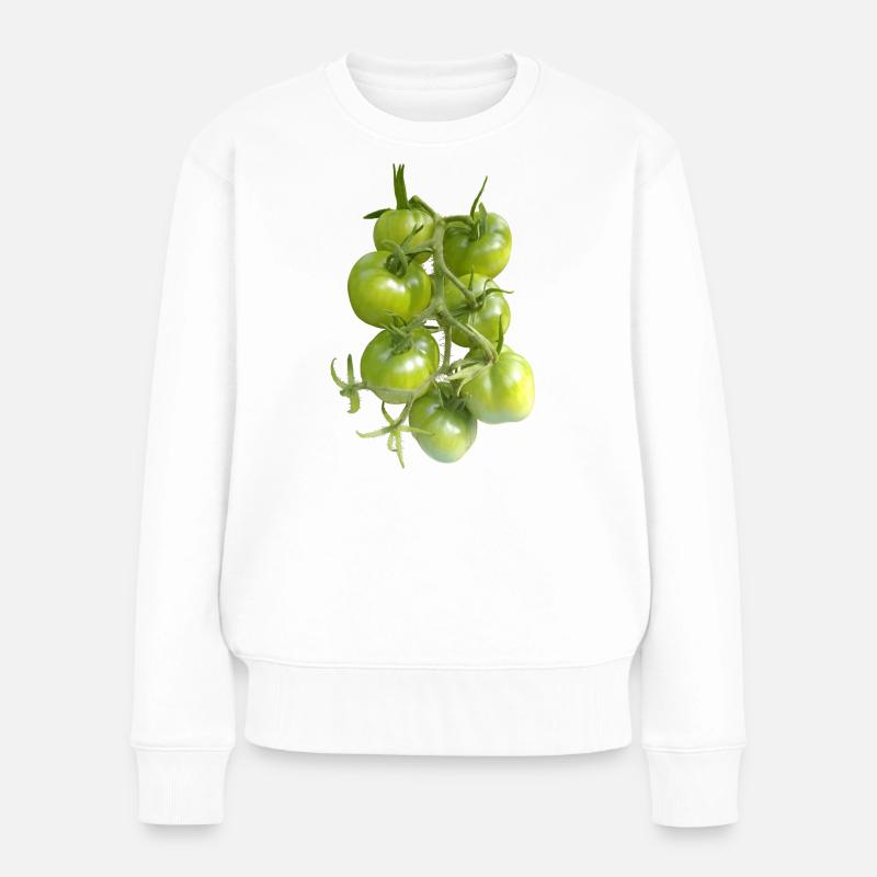 Tomates vertes sur la vigne - Pull Premium bio Femme - blanc