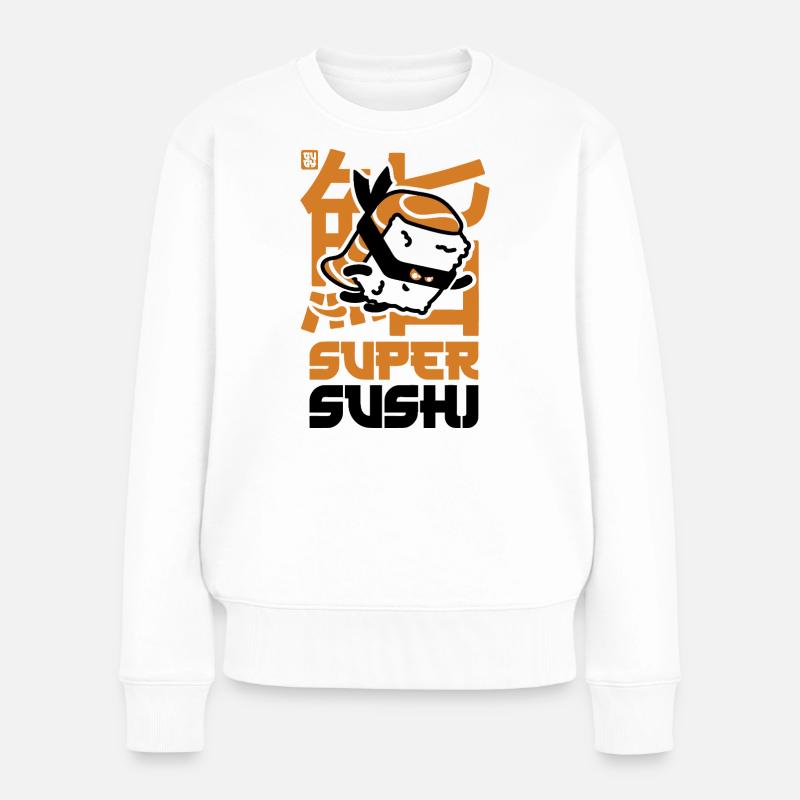 Super Sushi Ninja - Frauen Premium Bio Pullover - Weiß