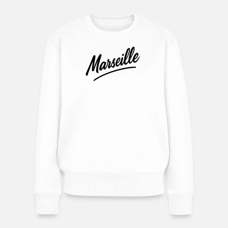 Swing de l’écriture de Marseille - Pull Premium bio Femme - blanc
