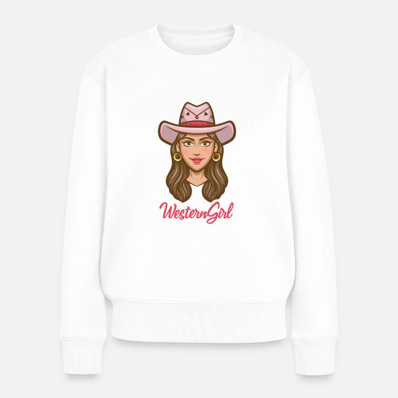 Fille de l’Ouest - Pull Premium bio Femme - blanc