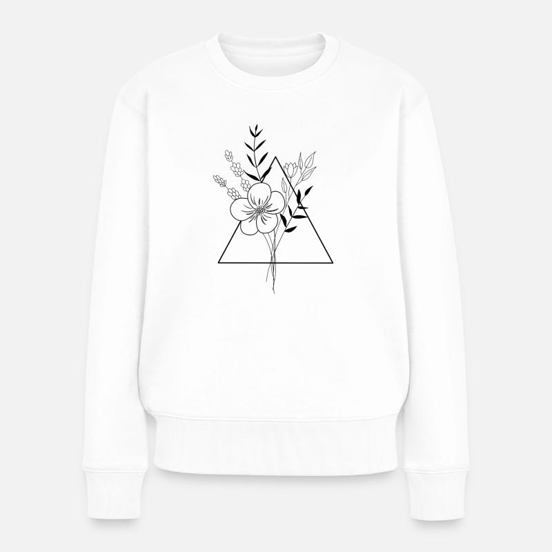Flower Triangle - Pull Premium bio Femme - blanc
