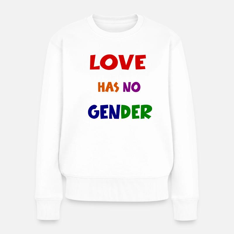 Toleranz LGBQT Gender Pride Feminismus Spruch - Frauen Premium Bio Pullover - Weiß