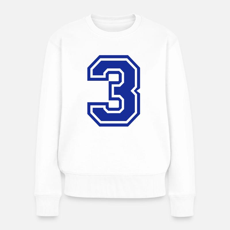 3 - Frauen Premium Bio Pullover - Weiß