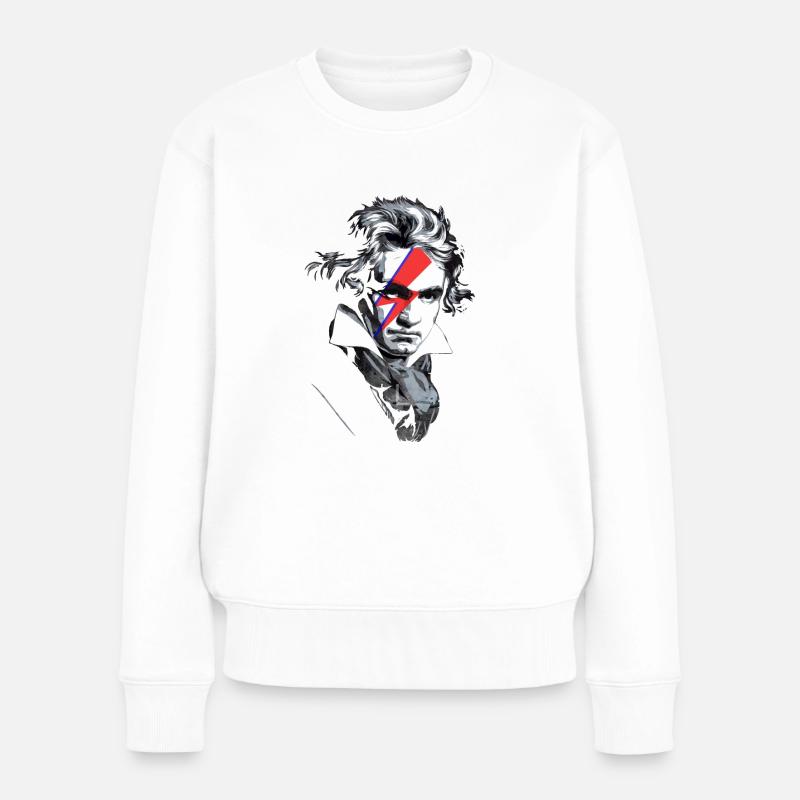 Beethoven Super star - Frauen Premium Bio Pullover - Weiß