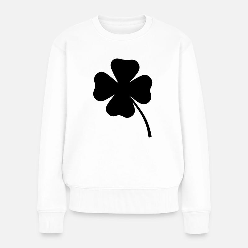 Trèfles - Pull Premium bio Femme - blanc