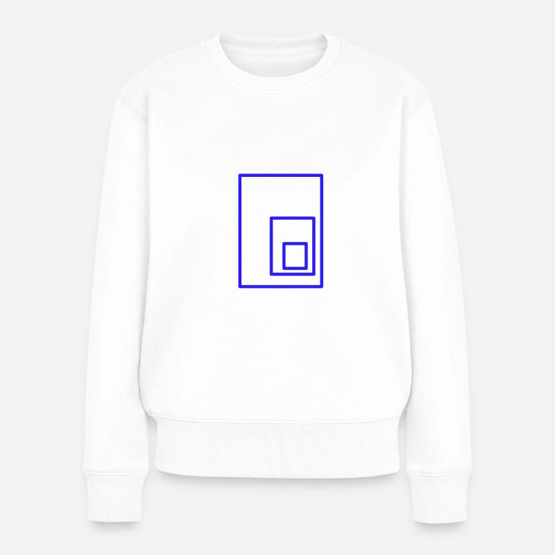 Rechtecke - Frauen Premium Bio Pullover - Weiß