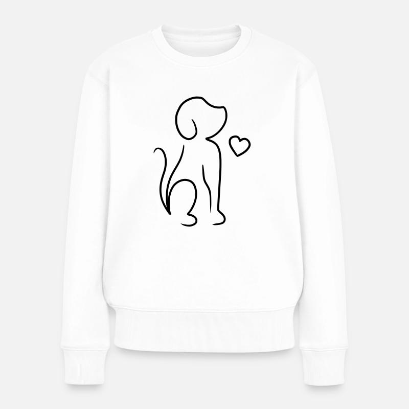 Dog drawing - Women's Premium Organic Jumper - white