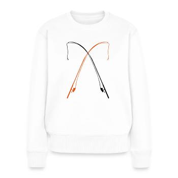 angel fishing - Frauen Premium Bio Pullover - Weiß - Vorne - Julia (174cm)
