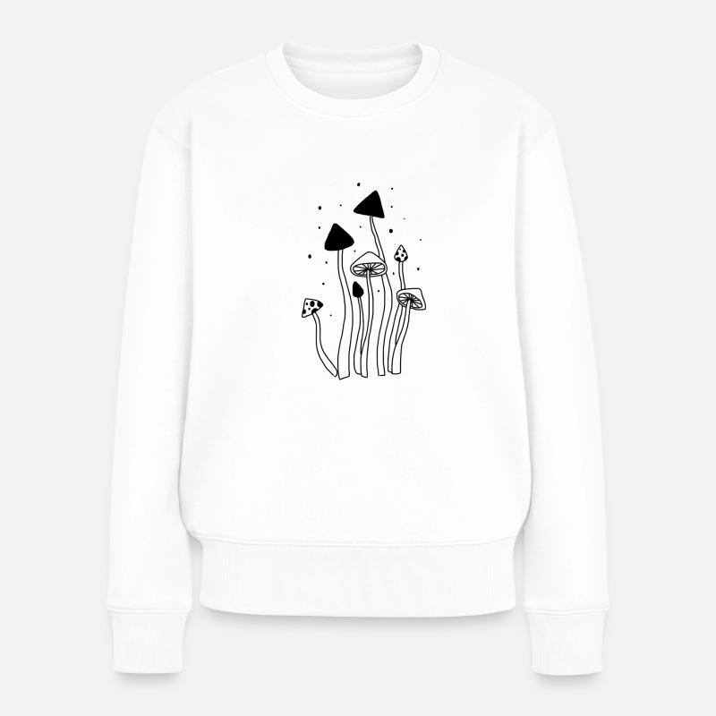 champignons magiques - Pull Premium bio Femme - blanc