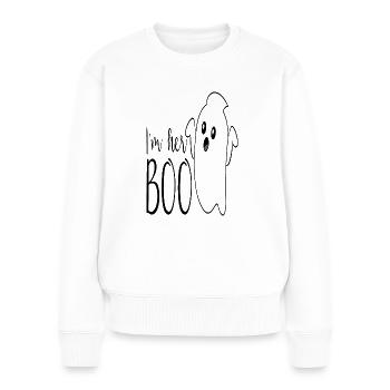 Halloween - Frauen Premium Bio Pullover - Weiß - Vorne - Julia (174cm)