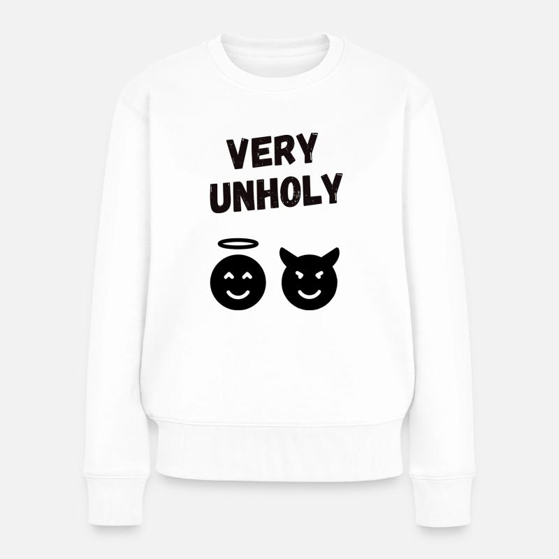 Very Unholy - Frauen Premium Bio Pullover - Weiß