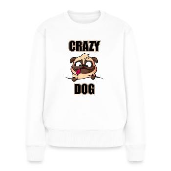 Crazy Dog - Women's Premium Organic Jumper - white - Front - Julia (174cm)