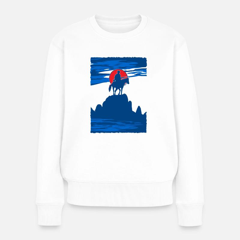Абрек Зелимхан - Frauen Premium Bio Pullover - Weiß