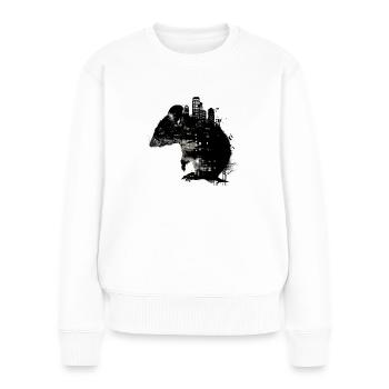 Opossum Skyline - Pull Premium bio Femme - blanc - Devant - Julia (174cm)