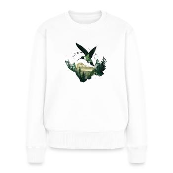 colibri, oiseau, la nature, animaux, nature sauvage, nectar - Pull Premium bio Femme - blanc - Devant - Julia (174cm)