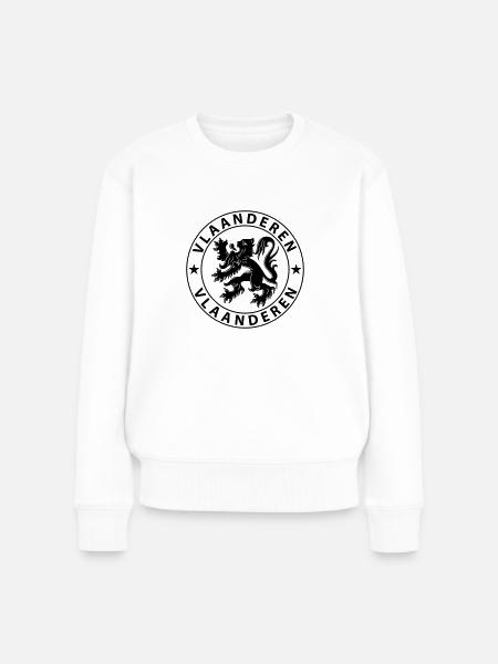 Vlaanderen - Frauen Premium Bio Pullover - Weiß